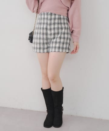 Remind me and forever(リマインドミーアンドフォーエバー) 【Tweed Collection】チェックショートパンツ