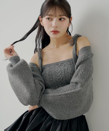 Chico(チコ) クリスマスセット【大野】ケーブルリボンキャミ+ボレロセット