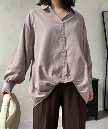 LOCUST(ローカスト) ピーチ起毛スキッパーブラウス