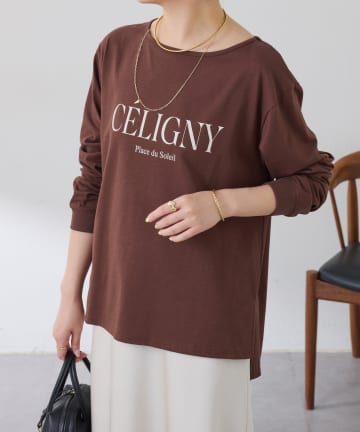 COLLAGE GALLARDAGALANTE(コラージュ ガリャルダガランテ) 【大人のロゴT】グリッターロゴロンT/レイヤードアイテム