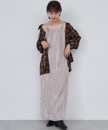 Kastane(カスタネ) 【WEB・一部店舗限定/2サイズ展開】B ベロアキャミワンピース