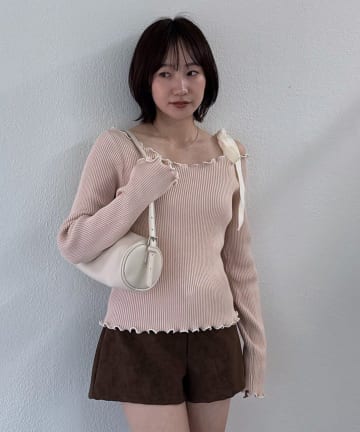 mline(エムライン) [mline]ショルダーリボンニット
