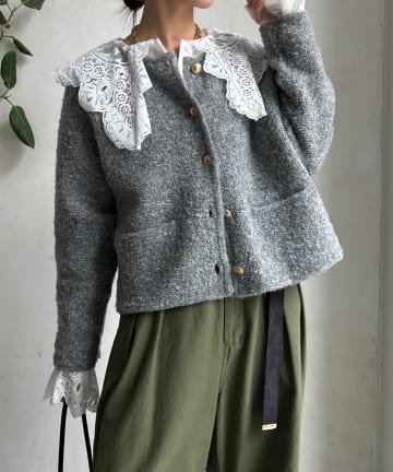 DOUDOU(ドゥドゥ) 【完売カラー再追加！】ループヤーンニットジャケット