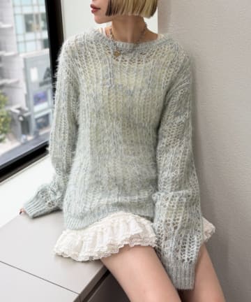 w closet(ダブルクローゼット) シアーラメニット