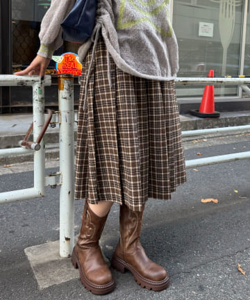 CIAOPANIC(チャオパニック) 【２サイズ展開】チェックプリーツスカート