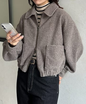 Thevon.(ゼヴォン) ステンカラーブークレブルゾン