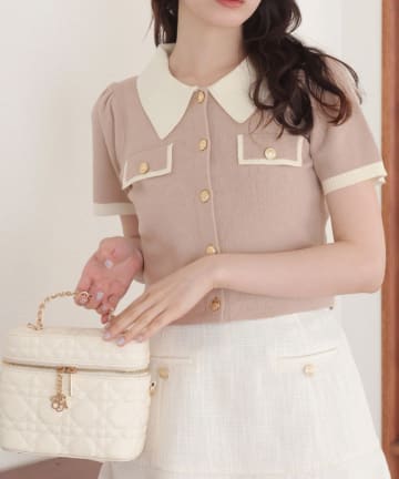 NICE CLAUP / OLIVE des OLIVE OUTLET(ナイスクラップ  / オリーブ デ オリーブ アウトレット) 【one after another】配色ニット