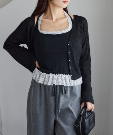 NICE CLAUP / OLIVE des OLIVE OUTLET(ナイスクラップ  / オリーブ デ オリーブ アウトレット) 【one after another】裾レースインナー