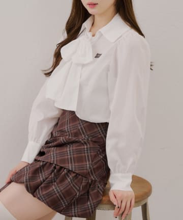 NICE CLAUP / OLIVE des OLIVE OUTLET(ナイスクラップ  / オリーブ デ オリーブ アウトレット) 一気に旬顔♡【RMAF】2WAYボウタイブラウス