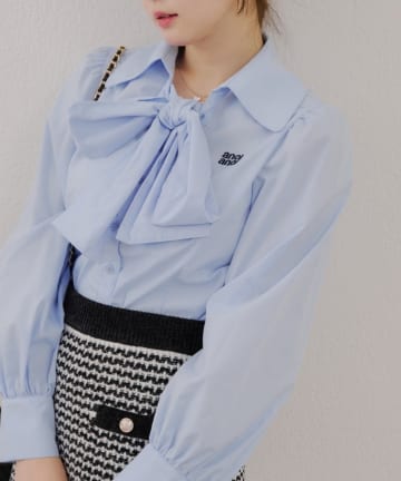 NICE CLAUP / OLIVE des OLIVE OUTLET(ナイスクラップ  / オリーブ デ オリーブ アウトレット) 一気に旬顔♡【RMAF】2WAYボウタイブラウス