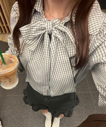 NICE CLAUP / OLIVE des OLIVE OUTLET(ナイスクラップ  / オリーブ デ オリーブ アウトレット) 一気に旬顔♡【RMAF】2WAYボウタイブラウス