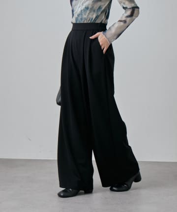 ポンチ2タックワイドパンツ