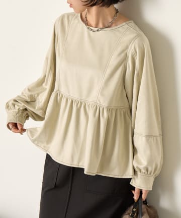 Jena　espace merveilleux(ジェナ　エスパスメルヴェイユ) バイカラーステッチブラウス