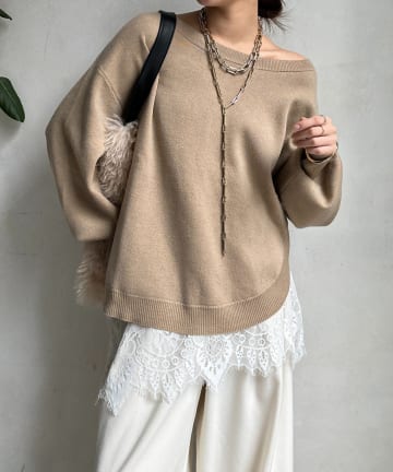 DOUDOU(ドゥドゥ) レースキャミチュニック