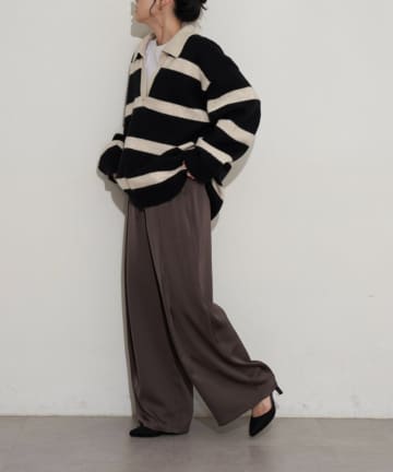 CIAOPANIC TYPY(チャオパニックティピー) 【yomo企画】ゆるツヤ垢抜けサテンパンツ