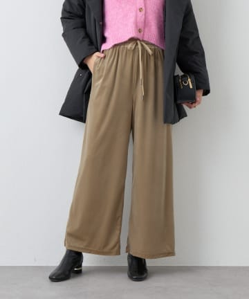 un dix cors(アンディコール) 《楽な履き心地》シアーベロアイージパンツ