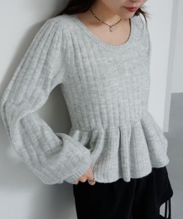 Kastane(カスタネ) 【SETUP対応】バルーンリブニット