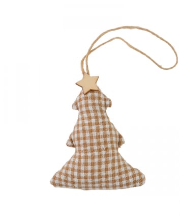 ミニチェックツリーオーナメント／クリスマス