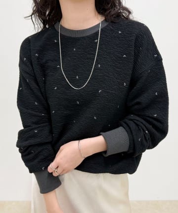 FREDY & GLOSTER(フレディ アンド グロスター) 【大人気リバイバル】ハート刺繍コンパクトスウェットプルオーバー