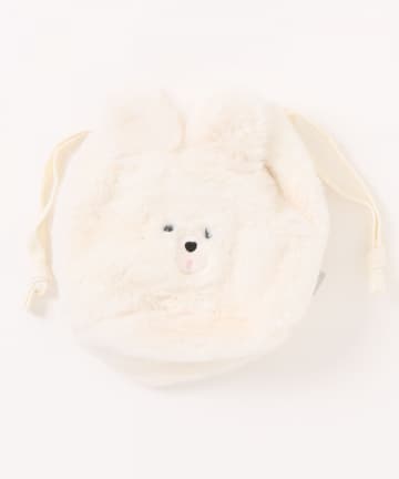 NICE CLAUP / OLIVE des OLIVE OUTLET(ナイスクラップ  / オリーブ デ オリーブ アウトレット) OUTLET限定【RMAF】スフレベア巾着ポーチ