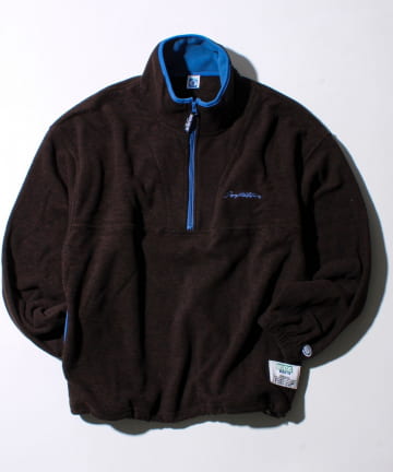 FREDY & GLOSTER(フレディ アンド グロスター) 【DISCUS】UNISEX フリースパイピング配色 ハーフZIPプルオーバー