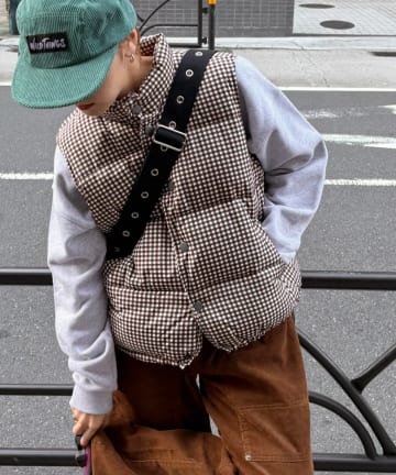 CIAOPANIC TYPY(チャオパニックティピー) 【UNISEX】ギンガムチェック中綿ベスト