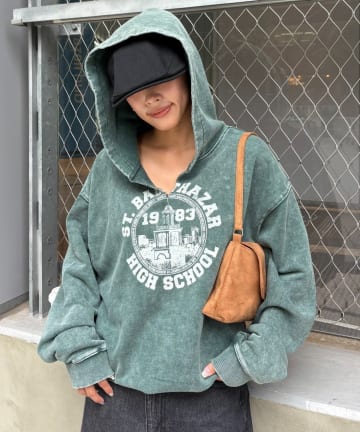 CIAOPANIC TYPY(チャオパニックティピー) ヘビーウェイト加工スキッパーフーディー