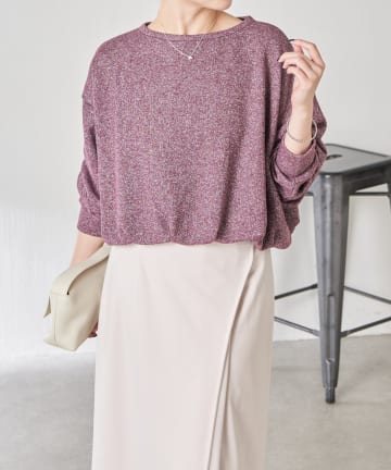 COLLAGE GALLARDAGALANTE(コラージュ ガリャルダガランテ) 裾バルーンラメスウェット