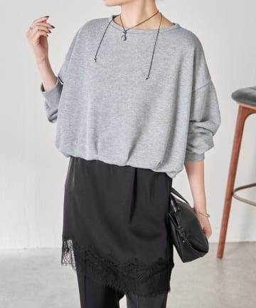 COLLAGE GALLARDAGALANTE(コラージュ ガリャルダガランテ) 裾バルーンラメスウェット