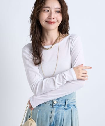 OUTLET(アウトレット) 【La boutique BonBon】前後２WAYシアーカットソー
