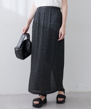 NICE CLAUP / OLIVE des OLIVE OUTLET(ナイスクラップ  / オリーブ デ オリーブ アウトレット) 【natural couture】ラメリブタイトスカート