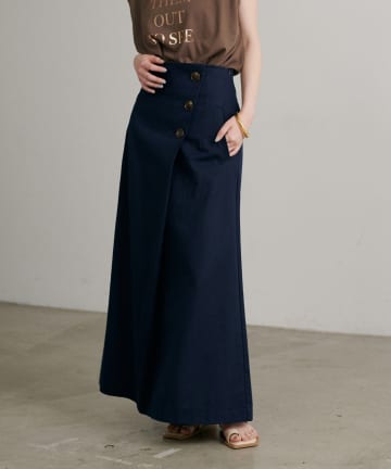 NICE CLAUP / OLIVE des OLIVE OUTLET(ナイスクラップ  / オリーブ デ オリーブ アウトレット) 【LARUTA】ハイウエストアシメタックスカート