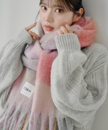Chico(チコ) ボリュームチェックストール/マフラー