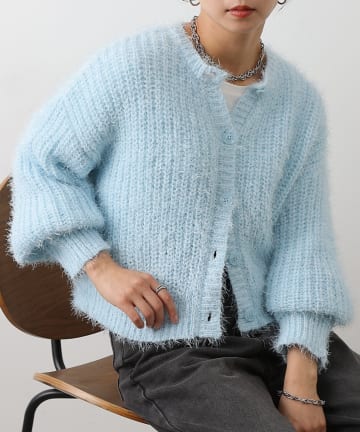 COLONY 2139(コロニー トゥーワンスリーナイン) 【新色追加】片畦フェザーヤーンカーディガン