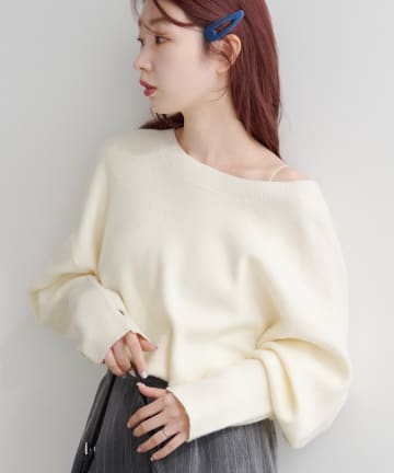 Kastane(カスタネ) 【4色展開/2WAY】メランジロングリブニット