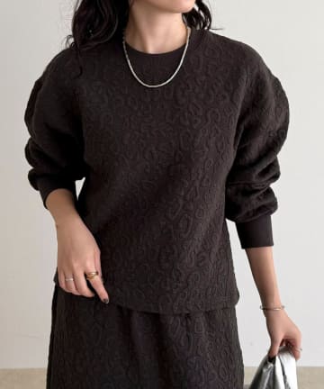 FREDY & GLOSTER(フレディ アンド グロスター) レオパードジャガードプルオーバー