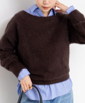 NOLLEY'S(ノーリーズ) ヘアリー2WAYプルオーバーニット