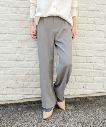 NOLLEY'S(ノーリーズ) ウォッシャブルウール調愛されセミワイドパンツ