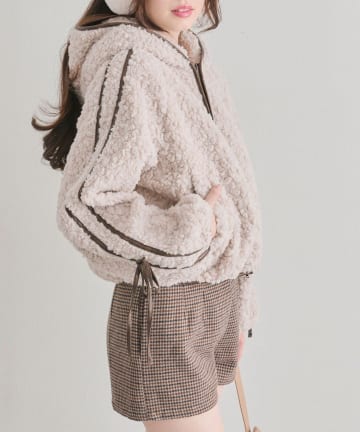 OLIVE des OLIVE(オリーブ デ オリーブ) パイピングショートボアブルゾン