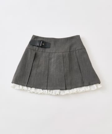 OLIVE des OLIVE(オリーブ デ オリーブ) 裾レイヤードプリーツミニスカート