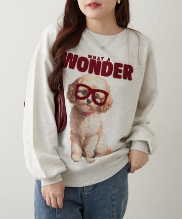 Remind me and forever(リマインドミーアンドフォーエバー) めがね犬スウェット