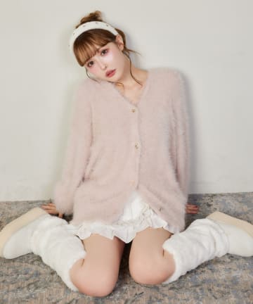 one after another NICE CLAUP(ワンアフターアナザー ナイスクラップ) milkyフェザーロングカーデ