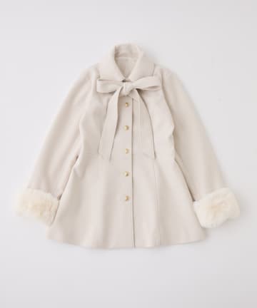 one after another NICE CLAUP(ワンアフターアナザー ナイスクラップ) 【premium order】リボンミドルコート/SMサイズあり