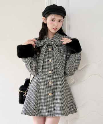 one after another NICE CLAUP(ワンアフターアナザー ナイスクラップ) 【premium order】10/15まで予約特典あり・リボンミドルコート/SMサイズあり