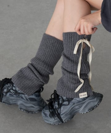 リボン付レッグウォーマー