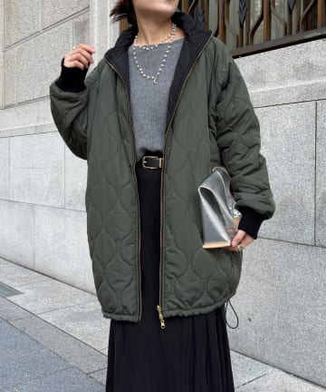 DOUDOU(ドゥドゥ) キルティングリバーシブルコート