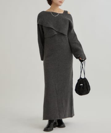 mystic(ミスティック) 【SETアイテム！】クロスニット ワンピース