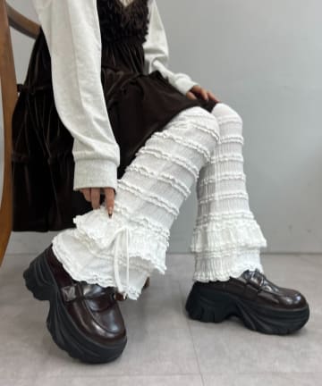 w closet(ダブルクローゼット) フリルリボンロングパンツ
