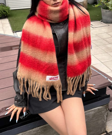 WHO’S WHO gallery(フーズフーギャラリー) SLOPPYボーダーマフラー