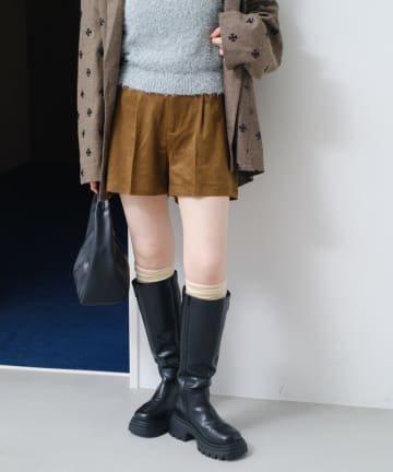 Kastane(カスタネ) 【セットアップ対応】スウェードショートパンツ